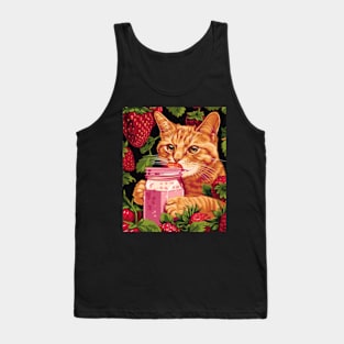 Cat Strawberry Fiesta Tank Top